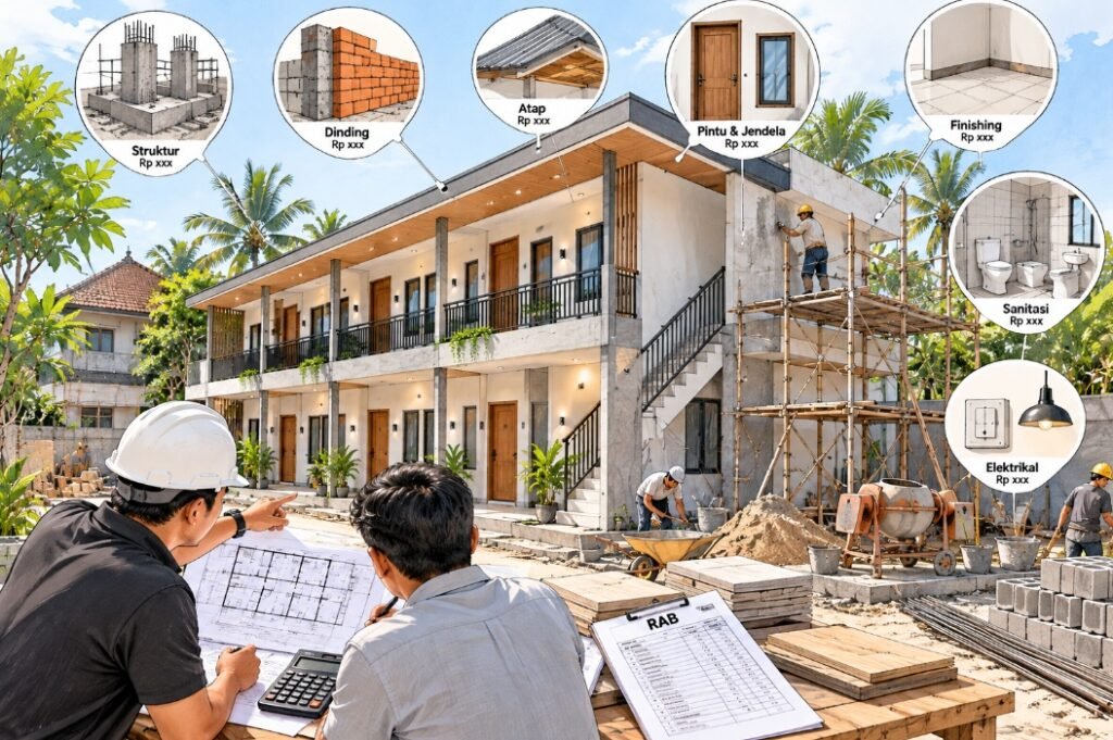 Berapa Biaya Bangun Kos-kosan di Bali? Ini Komponen Anggarannya