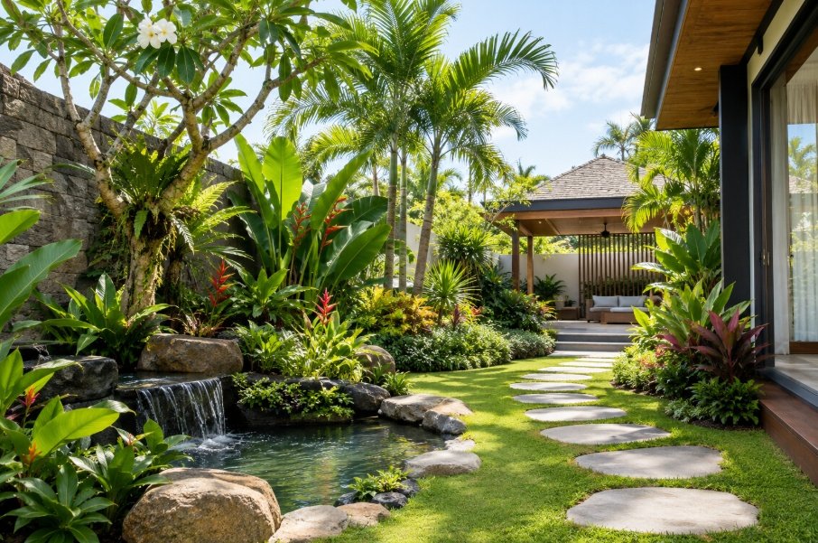 Membuat Taman Tropis di Bali: Konsep, Material, dan Tanaman